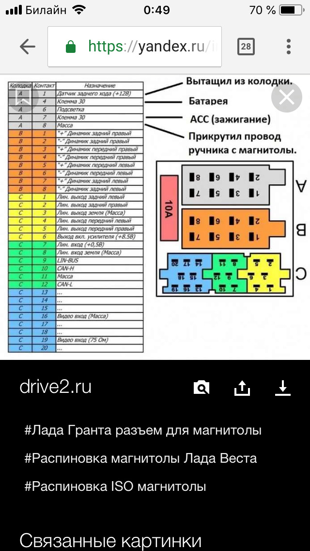 Лада калина аудиоподготовка схема