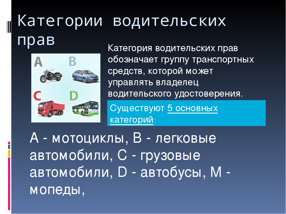 Категория средств. Категории автомобилей. Категории транспортных средств в водительском. Категории водительских прав. Автомобиль категории b.